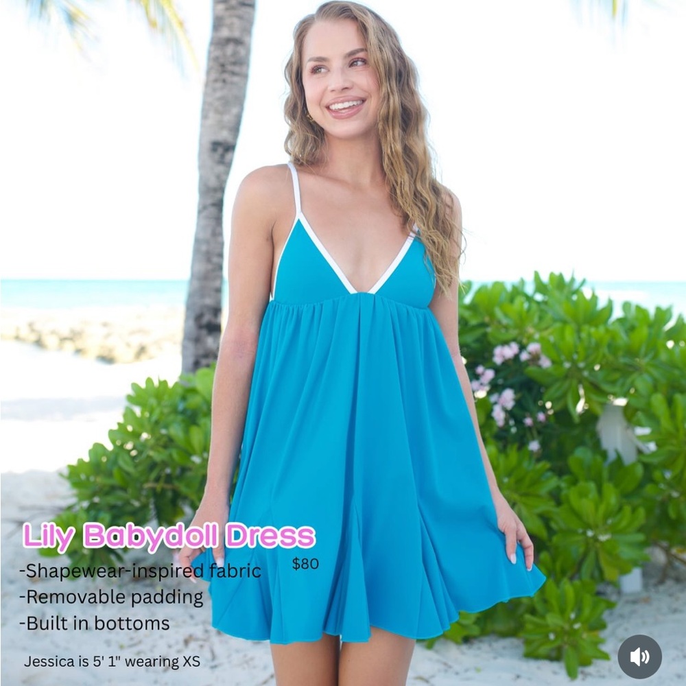 Vibrant Blue Beach Coverup Dress